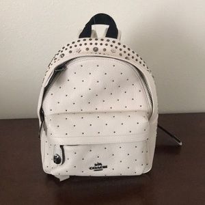 COACH MINI CAMPUS BACKPACK WITH BANDANA RIVETS
